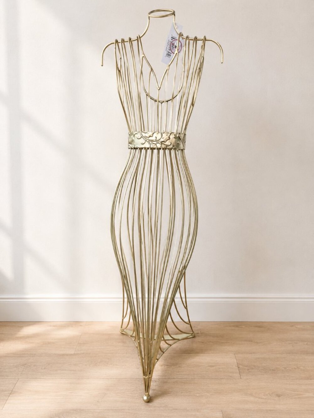 Unique Decorative Gold Metal Dress Form / Jewelry Display Mannequin 33" Height